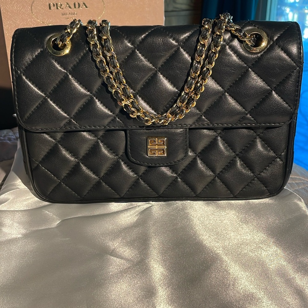 Vintage Givenchy Paris Quilted Lambskin Shoulder and Crossbody Bag